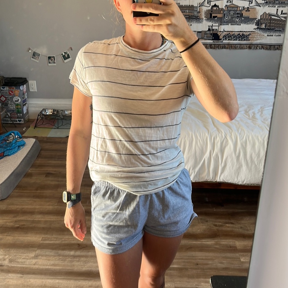 Vince wide-striped baby tee